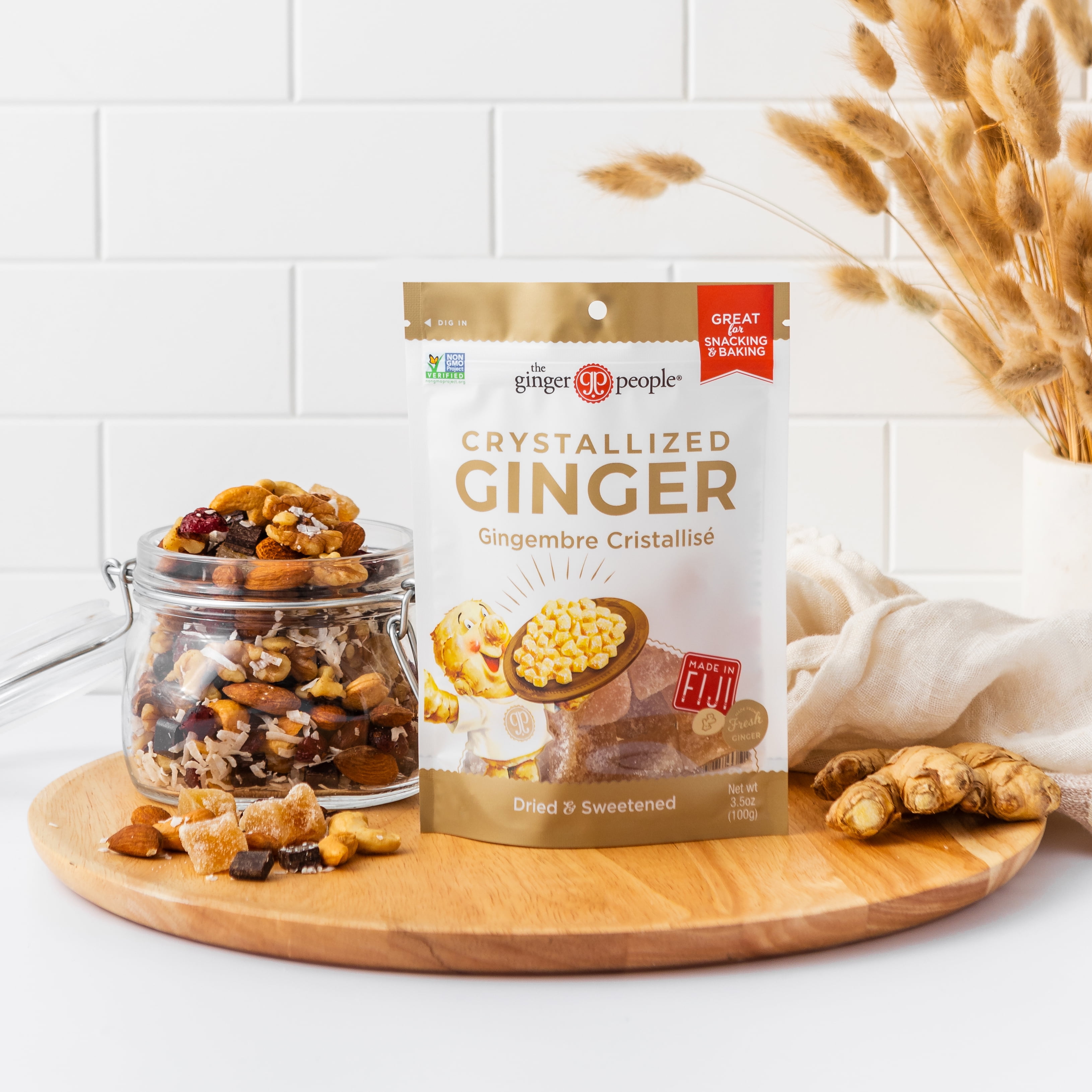 小物 ginger! Ginger People Crystallized Ginger Candy Bag - 3.5 Ounce Each