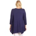 thumbnail image 4 of Women's Plus Size Solid Color Short Sleeve Tunic Top Relaxed Fit, 4 of 4