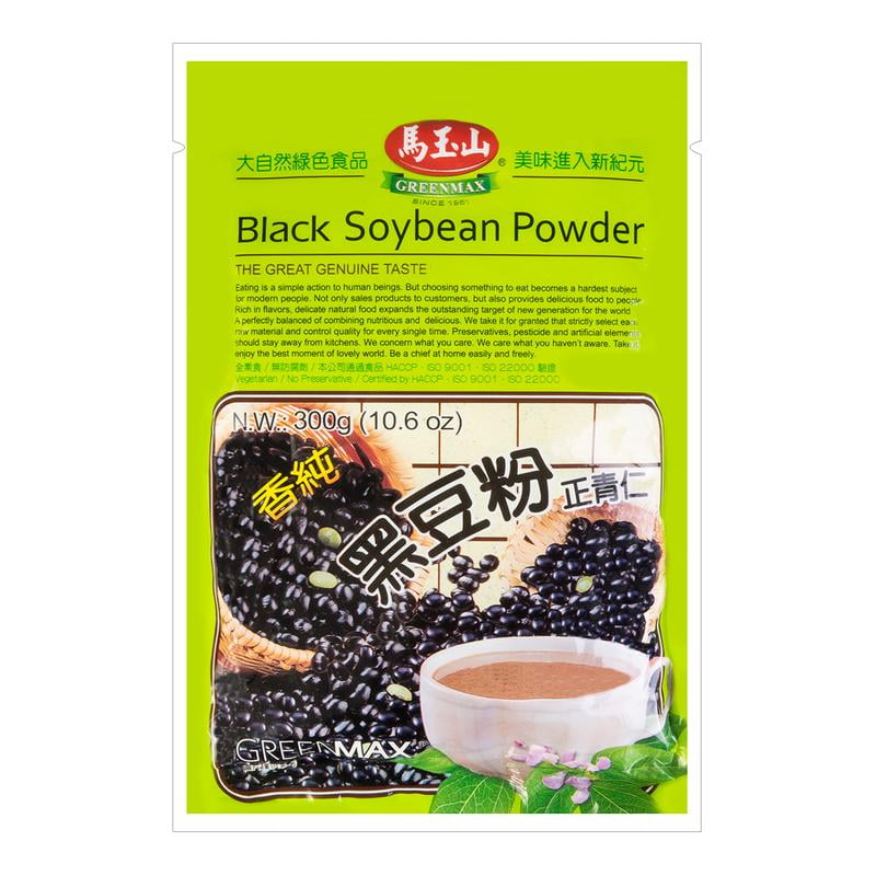 GreenMax Black Soybean Powder 10.6 Oz (300 g) 马玉山 香纯 黑豆粉 正青仁 300