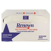 Renown Half-Fold Toilet Seat Covers, 250 SHeets Per Pack, 20 Packs Per Case by Renown