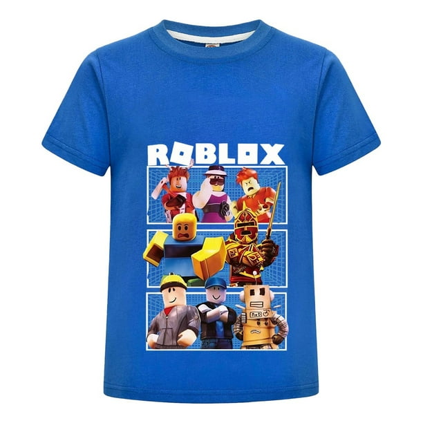 Camiseta Roblox Estilo Gamer para Niño, Playera Infantil con Personajes, Ropa Cómoda de Algodón, Ideal para Verano