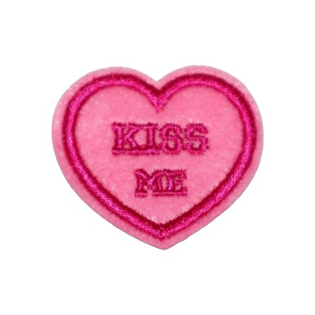 Kiss Me Valentine's Day Travel Embroidered Patch