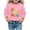 R125/Pink, variant on Vividxx Sweatshirts For Girls Kids Letter Print Crewneck Sweatshirt Fall Long Sleeve Pullovers Tops Casual Streetwear 3-4 Years