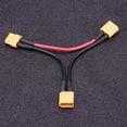 thumbnail image 1 of Cable de la Serie Silicone XT60, 3.9 Pulgadas XT60 1 Femenina A 2 Cable Masculino, Propiasedad de Aislamiente Eléctrico para Niños Niños, 1 of 7