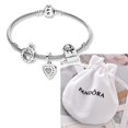 thumbnail image 3 of Pulsera Charms Plata 925 Pan Tortuga Globo Pulseras 19cm con bolsa de terciopelo, 3 of 4