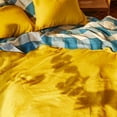 thumbnail image 2 of Pavish Export Yellow Duvet Cover Over Size 120X120" 100% Cotton Luxury Soft Solid Color Yellow Bedding Set Comfy, 2 of 4