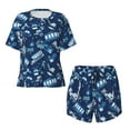 thumbnail image 4 of Naloa Blue Bus Women's Short-Sleeved Pajama Set, Loungewear, Summer pajamas, Breathable Cozy - 3X-Large, 4 of 9