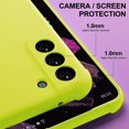 thumbnail image 4 of Funda para teléfono KIOMY Galaxy S21 FE 5G resistente a golpes, verde neón, 4 of 5
