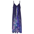thumbnail image 4 of Magic ss Fairytale Castle Kingdom Sleeveless Dress women's evening dress02 Long veiled dresses summer clothes Dress, 4 of 5