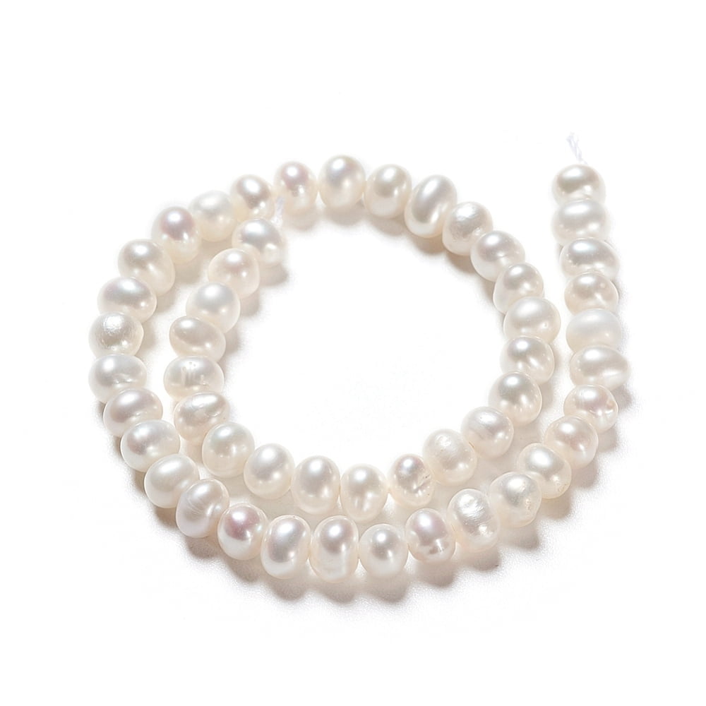 6strands Natural Cultured Freshwater Pearl Beads Strands Rondelle White 4~5x4mm Hole: 0.5mm about 51pcs/strand 7.68 inch(19.5cm)