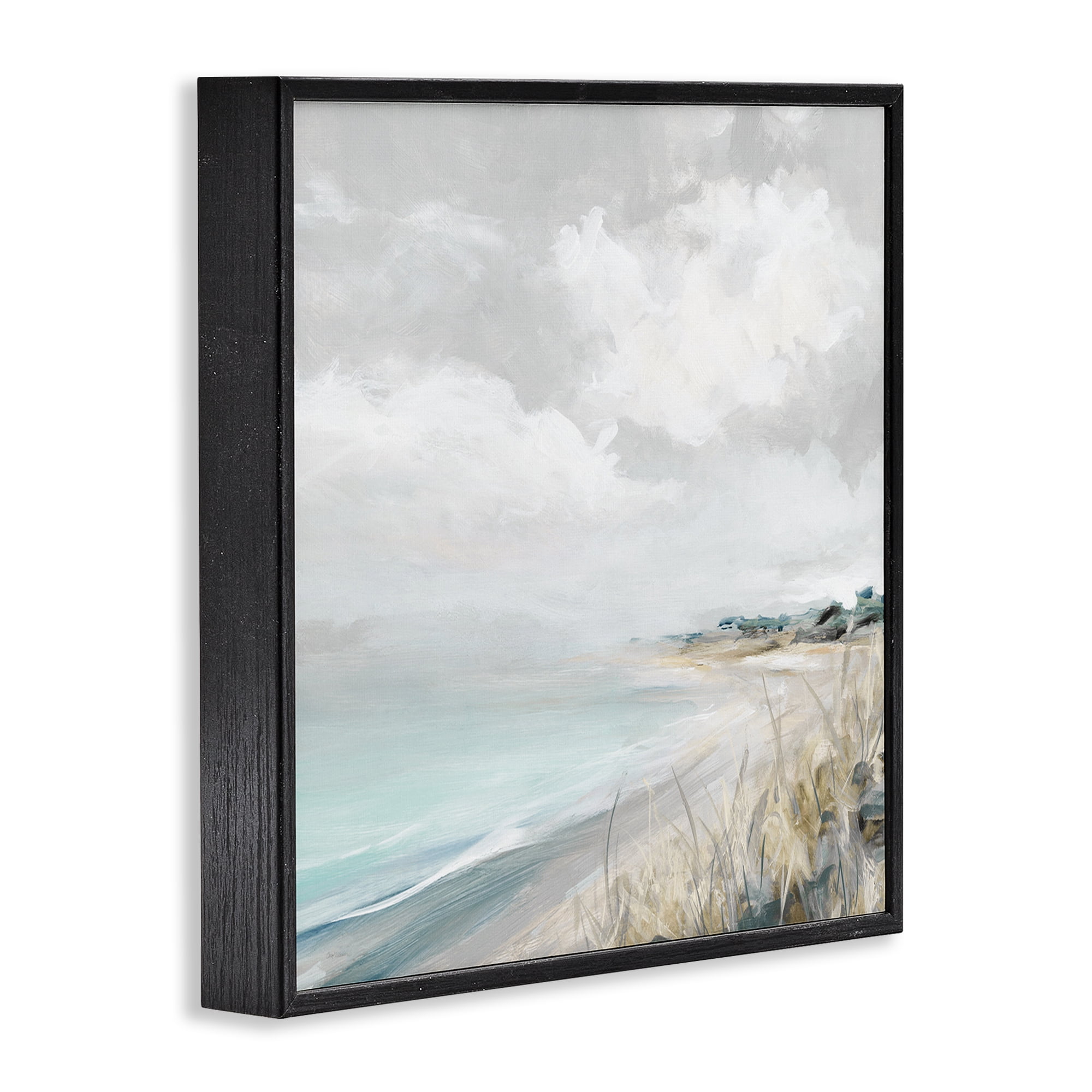 Stupell Industries Coastal Morning By The Dunes Black Framed Giclee Art, design by Carol Robinson