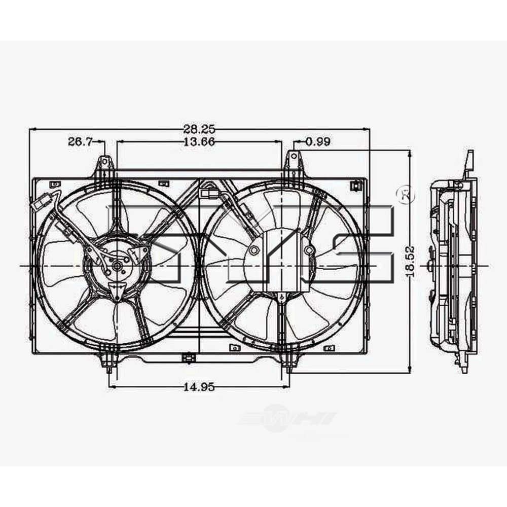 Dual Radiator and Condenser Fan Assembly