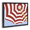 thumbnail image 3 of Stupell Industries Mid-Century Red & White Umbrella Black Floating Frame Canvas Art, 21 x 17, by June Erica Vess, 3 of 8