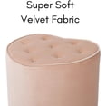 thumbnail image 5 of BirdRock Home Heart Tufted Velvet Ottoman Foot Stool - Pink, 5 of 8