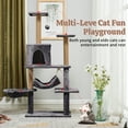thumbnail image 5 of Zephypaws 52in Cat Tree Multilevel Cat Tower with Condo and Hommock for Indoor,Gray, 5 of 11