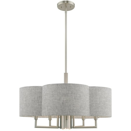 

Chandeliers 5 Light Fixtures With Brushed Nickel Finish Steel Material Candelabra 18 300 Watts