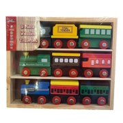 Wooden Train Set for Kids - 9-Piece Classic Toy Playset