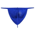 thumbnail image 3 of TANBOM Men's Nylon Thin Waistband Low Rise Thong Underwear, Blue, 1-Pack, 3XL, 3 of 6