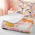 thumbnail image 4 of meiyoeat Cherry Blossom Cat Quilt Full,Cute Kitten Pattern Full Bedspread Sets,3 Pieces,1 Coverlet and 2 Pillowcases, 4 of 7