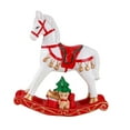 thumbnail image 2 of Collectible Animal Sculpture Miniature Figurine Rocking Horse Resin Material Christmas Desk Ornament for Office Gift, 2 of 9