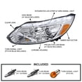 thumbnail image 3 of Spec-D Tuning LED Turn Signal Chrome Projector Headlights Compatible with 2012-2014 Ford Focus, Fit For United States and Canada, Left + Right Pair Headlamps Assembly, 3 of 5