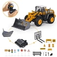 thumbnail image 1 of 1:55 Construction Vehicle Toy Set Snow Plow Road Roller Forklift Bulldozer Toy for Kids, 4 Alloy Interchangeable Parts, 1 of 11