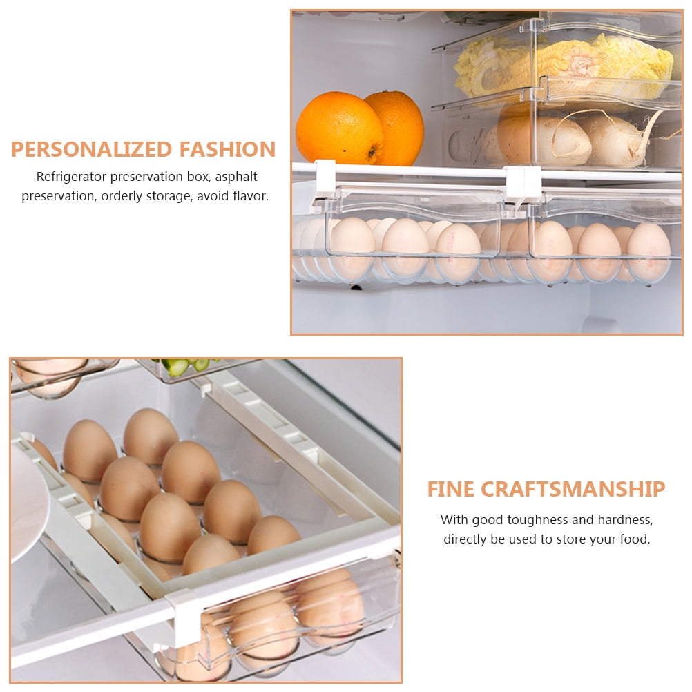 KHBUAB Egg Container for Refrigerator Durable Plastic Storage Box Assorted Color Egg Holder