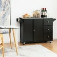 thumbnail image 2 of Costway Îlot de Cuisine Armoire de Rangement 2 Portes Dessus en Acier Inoxydable avec Tiroirs, 2 of 10