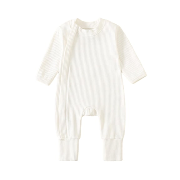 Posijego Newborn Baby Boys Girls Clothes Outfits Long Sleeve Zip up Romper Infant Jumpsuits 3 Months - 18 Months