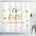 thumbnail image 1 of Ambesonne Saying Shower Curtain, Calligraphy Stars Dots, 69"Wx70"L, Pale Coffee Black, 1 of 3