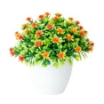 thumbnail image 2 of Trayknick Simulation Plants Potted Beautiful Lifelike Plastic Realistic Artificial Bonsai for Home Orange, 2 of 13