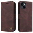 thumbnail image 2 of SaniMore Case for iPhone 14 Plus 6.7" 2022 with Wrist/Crossbody Strap,Retro PU Leather Anti-scratch Card Slots Cash Pocket Kickstand Shockproof Anti-drop Wallet Business Cover For iPhone 14 Plus,Brown, 2 of 11