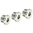 thumbnail image 1 of Tapa de ajuste de tubo de cabeza hexagonal interna Uxcell, tapón de socket de acero con rosca macho para terminar el extremo del tubo M24*1.5 3, 1 of 5