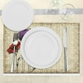 thumbnail image 3 of Ambesonne Sketchy Place Mats Set of 4, Flower Petals Grunge, Standard Size, Maroon Purple Tan, 3 of 6