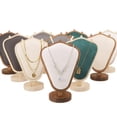 thumbnail image 3 of Osdhezcn Shop Display Necklace Bust Lint Fabric Sturdy Base Accessory for Merchandising, 3 of 12