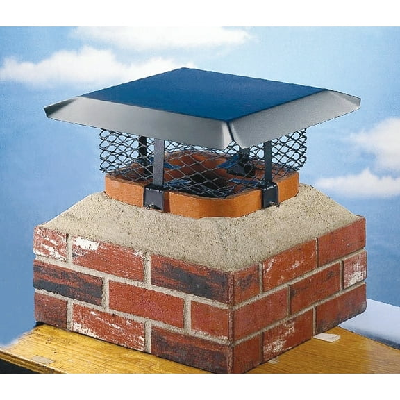 SHELTER SCADJ-L Adjustable Chimney Cap, Steel, Black, Powder-Coated, Fits Duct Size: 19-1/2 x 9-1/4 x 24-1/2 in