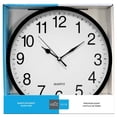 thumbnail image 2 of Hauz - Round Wall Clock, 10" Diameter, Quartz Precision, Black, 2 of 2