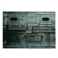 thumbnail image 2 of Industrial Cutting Board, Rusty Iron Porthole Grunge Scratched Steel Factory Entrance Retro Image, Decorative Tempered Glass Cutting and Serving Board, Large Size, Dark Taupe, by Ambesonne, 2 of 5
