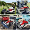 thumbnail image 6 of Golf Cart Seat Covers for 2 Seater,Red Black Ombre Microfiber Cart Seat Towel Blanket,Modern Abstract Aesthetics Geometric Moire Absorbent NonSlip Bench Seats Protector for Golf Course 51"x31", 6 of 9