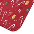 thumbnail image 5 of Red Christmas Candy Cane Pattern Dish Drying Mat for Kitchen 1 Pack, Ultra Absorbent Microfiber Dishes Drainer Mats,16x18in(41x46cm), 5 of 6
