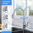 thumbnail image 5 of Senlesen Chrome Kitchen Faucet Sink Mixer Faucet Pull Down Sprayer Single Handle w/Cover, 5 of 17