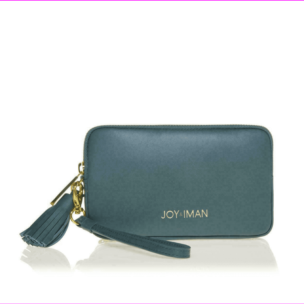 JOY and IMAN Tassel Chic Leather Wallet with RFID, Navy - Walmart.com