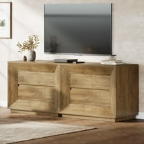 Finmind 35.43" Wide Nightstand, Large Night Stand with Drawers, Farmhouse Oversized Nightstand Bedside Table, Sofa Side End Table for Bedroom, Living Room, Oak 2 PCS