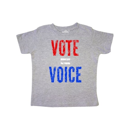 

Inktastic Vote Equals Voice Distressed Red and Blue Text Gift Toddler Boy or Toddler Girl T-Shirt