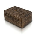 thumbnail image 5 of Great Birthday Gift Ideas Handmade Decorative Wooden Jewelry Box Jewelry Organizer Keepsake Box Treasure Chest Trinket Holder Watch Box Storage Lock Box 6 x 4 Inches Housewarming Gift Ideas Men Women, 5 of 5