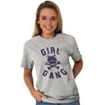 thumbnail image 3 of Girl Gang Punk Kittycat Crossbones Women's Graphic T Shirt Tees Brisco Brands L, 3 of 5