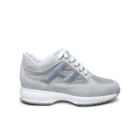 

Hogan Woman Grey Suede Blend Sneakers