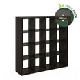 thumbnail image 2 of Furinno Cubicle Extra Thick Frame Decorative Cube Storage Organizer, 16-Cube, Dark Oak, 2 of 6