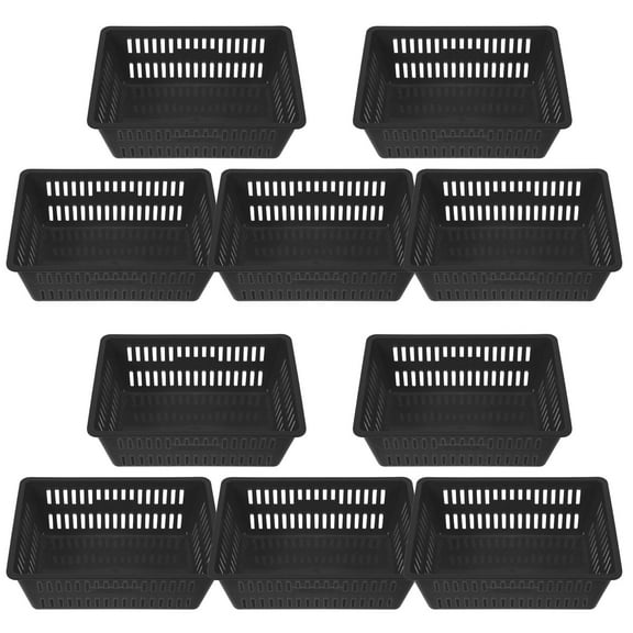 FESTFENDS Organizing Baskets Black 10Pcs 6.2x4.5x2In
