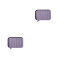 thumbnail image 3 of Yuarrent Soporte de silicona para baño, ducha antideslizante, de almacenamiento, encimera, caja de drenaje de reutilizable, bandeja Violeta 2piezas Yuarrent CBP285078, 3 of 5